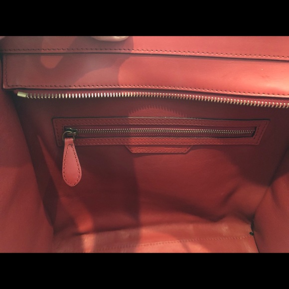 Red Python & Leather Celine Mini Luggage - Picture 6 of 8